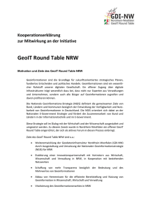 Kooperationserklärung zur Mitwirkung an der Initiative GeoIT Round