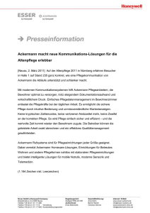 Pressemitteilung - Ackermann by Honeywell