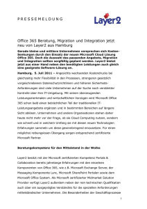 Office 365 Beratung, Migration und Integration jetzt neu von Layer2