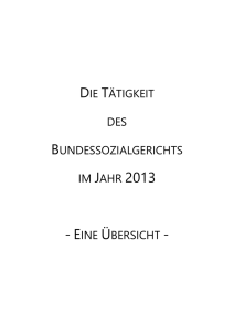 Tätigkeitsbericht 2013 - Bundessozialgericht