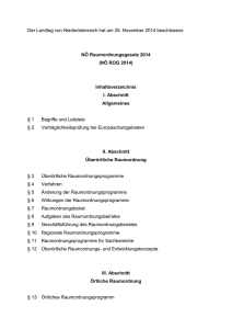 Der Landtag von Niederösterreich hat am 20. November 2014