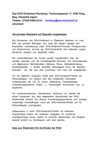 Das SOS Kinderdorf Rechberg informiert