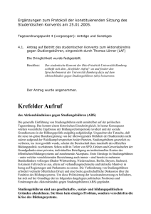 Krefelder Aufruf - Universität Bamberg