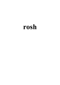 Rosh - Der komplette sprachführer