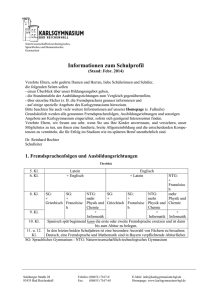 Religion/Ethik - Karlsgymnasium Bad Reichenhall