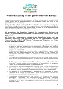 Wiener Erklärung für ein gentechnikfreies Europa