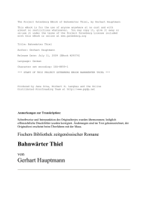 The Project Gutenberg EBook of Bahnwärter Thiel, by Gerhart