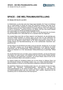 Pressetext zur Weltraumausstellung