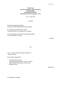 Altersvorsorge-Tarifvertrag des öffentlichen Dienstes Bund/ Land