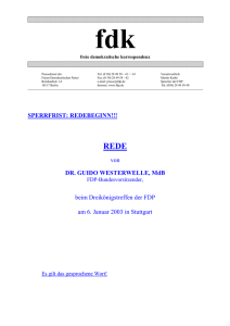 Rede Dr. Westerwelle Dreikönig 2003 - FDP Baden
