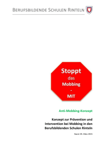 Anti-Mobbing-Konzept Konzept zur Prävention und Intervention bei