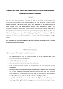 Richtlinie des Landes Burgenland über die Gewährung einer
