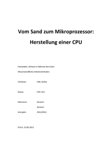 Vom Sand zum Mikroprozessor - Herstellung einer CPU (Facharbeit