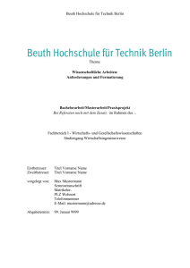Formatvorlage - Beuth Hochschule für Technik Berlin