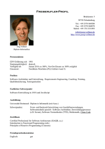 Profil - Informatikbüro Jörg Vollmer