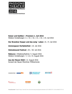 Pressemappe 2016 - Passionstheater Oberammergau