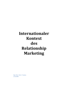 Internationaler Kontext des Relationship Marketing