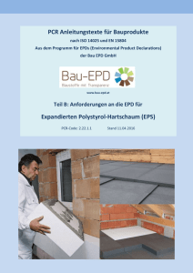 4.1.1 Spezielle Regeln für die Ökobilanz von EPS - Bau-EPD