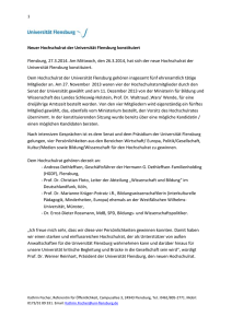 2014-03-27 Neuer Hochschulrat der Universität Flensburg konstituiert