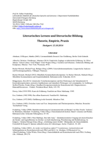 Literarisches Lernen und literarische Bildung. Theorie, Empirie, Praxis