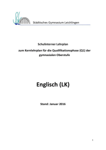 Englisch (LK) - Städtisches Gymnasium Leichlingen