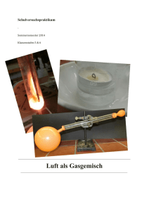 "Luft als Gasgemisch". - Unterrichtsmaterialien Chemie