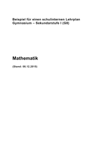 Mathematik - Schulentwicklung NRW