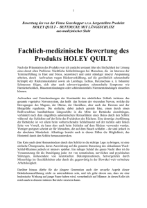Bewertung des Produkts HOLEY QUILT