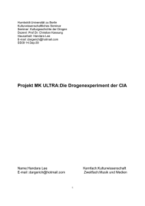 Projekt MK ULTRA:Die Drogenexperiment der CIA