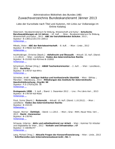 Zuwachsverzeichnis der Administrativen Bibliothek des Bundes (AB)