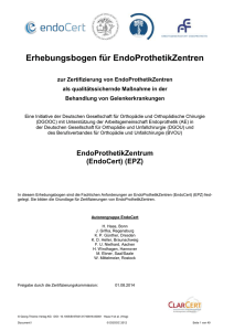 Initiative zur Zertifizierung von EndoProthetikZentren