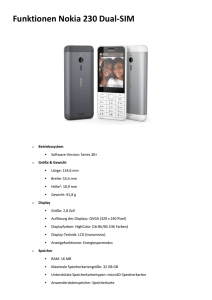 Funktionen Nokia 230 Dual-SIM