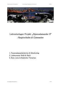 Lehrunterlagen Projekt „Alpensalamander II“