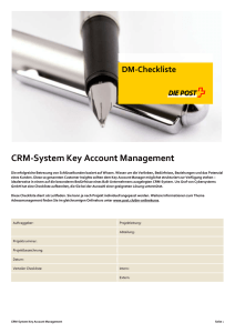 CRM System Key Account Management