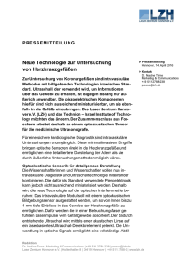 Pressemitteilung - Laser Zentrum Hannover eV
