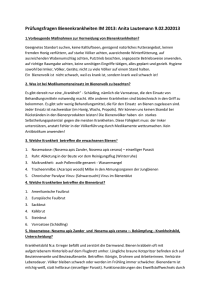 Prüfungsfragen Bienenkrankheiten IM 2013: Anita Lautemann 9.02