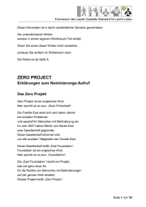 Wörterbuch - Zero Project