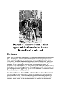 Wiederaufbau durch Deutsche Trümmerfrauen