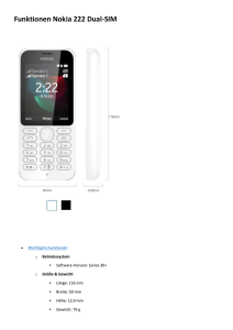 Funktionen Nokia 222 Dual-SIM Wichtigste Funktionen