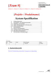 System-Spezifikation Vorlage (Only in German)