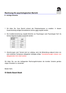 Rechnung für Psychologen - IV-Stelle Basel