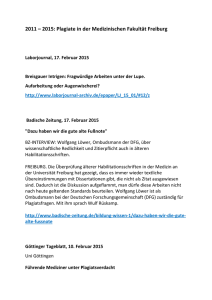 2011 – 2015: Plagiate in der Medizinischen Fakultät Freiburg
