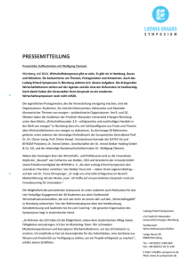 2. Pressemitteilung 2014 - 3. Ludwig Erhard Symposium