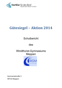 Gütesiegel – Aktion 2014 - Windthorst