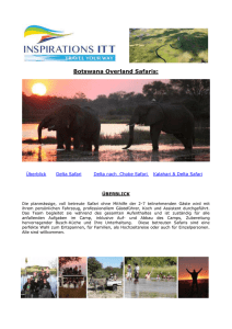 Botswana Overland Safaris: Überblick Delta Safari Delta nach