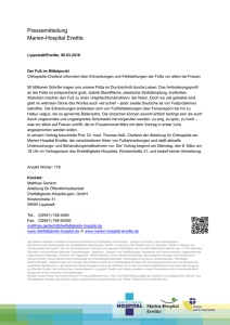 Pressemitteilung Marien-Hospital Erwitte Lippstadt/Erwitte, 08.03