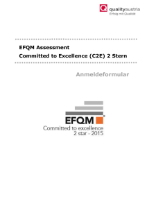 EFQM Assessment Committed to Excellence (C2E