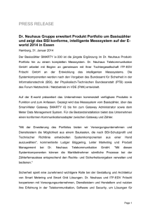 Pressemitteilung - Dr. Neuhaus Telekommunikation GmbH
