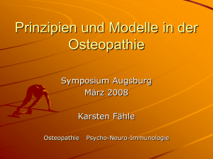 Prinzipien und Modelle in der Osteopathie