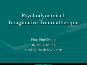 Workshop: Psychodynamisch-Imaginative Traumatherapie